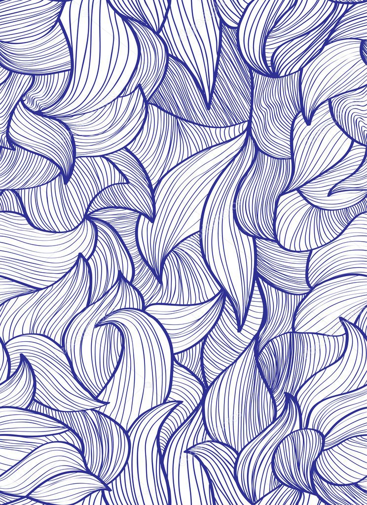 Abstract hand-drawn background, Seamless pattern
