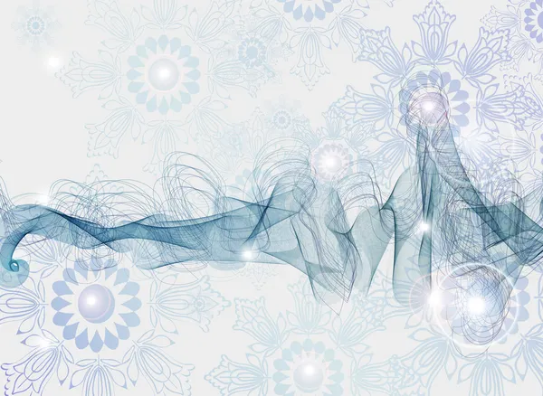 雪の結晶の抽象的な背景 — ストックベクタ