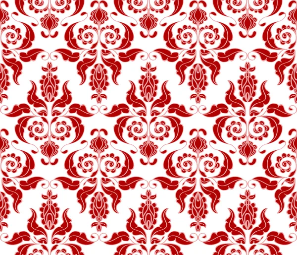 Nahtloser roter floraler Hintergrund — Stockvektor