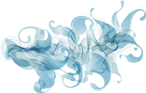 抽象蓝色花卉背景设计 — 图库矢量图片