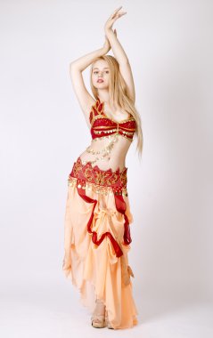 Beautiful young blonde, Arab Dance clipart