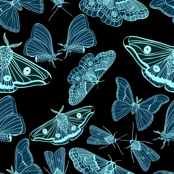 Безшовний фон з метеликом — стоковий вектор