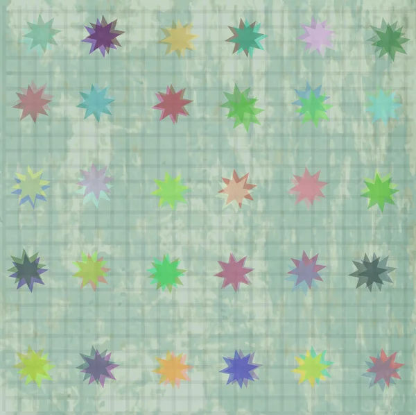 Naadloze patroon met kleurrijke textuur en sterren — Stockvector