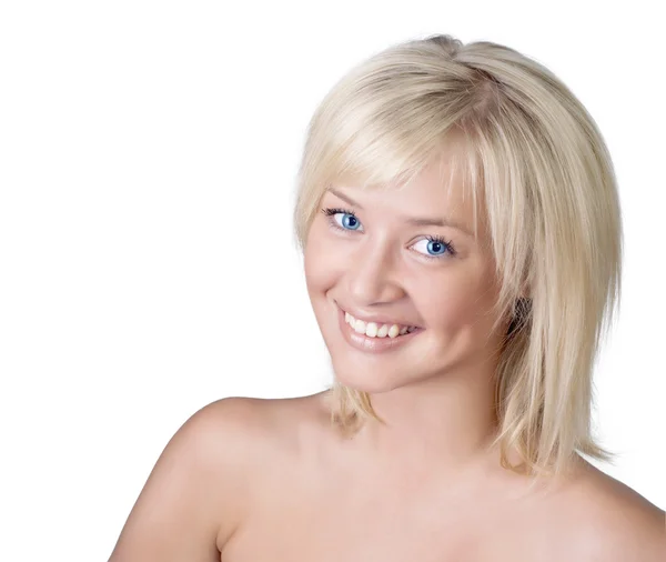 아름 다운 웃는 여자 초상화 — 스톡 사진