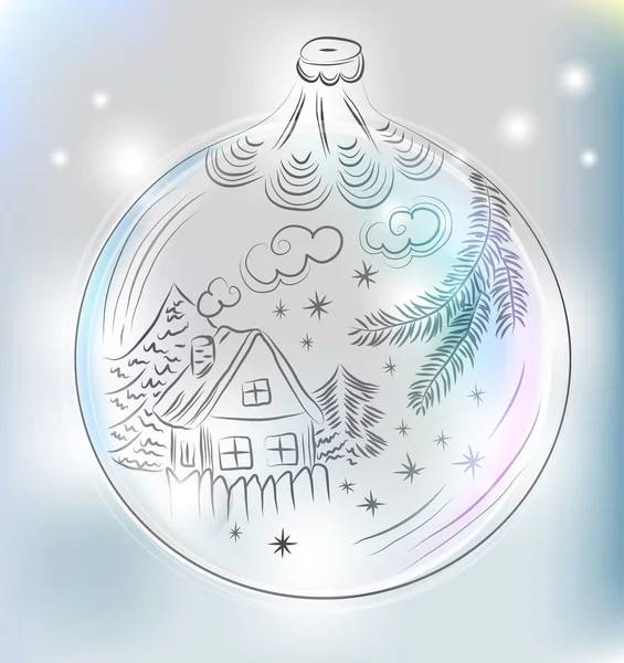 Vánoční koule, vánoční design — Stockový vektor