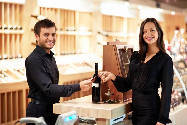 Buying wine Stock Picture
