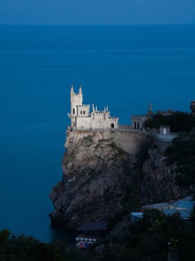 tanınmış kale kırlangıç yuva gece fotoğrafları