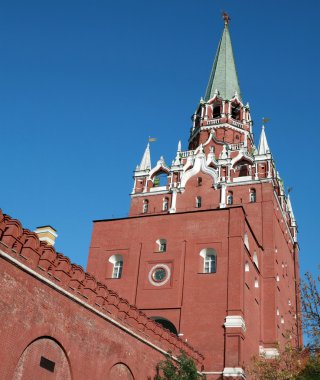 Gökyüzü arka planında Kremlin kulesi