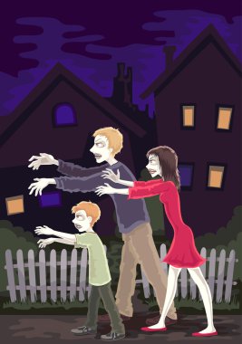 Valking zombie clipart