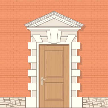 Entrance in classic style clipart