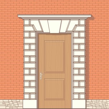 Entrance in classic style clipart