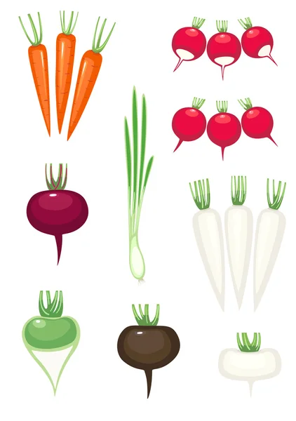 Verduras, vector sin gradiente — Archivo Imágenes Vectoriales