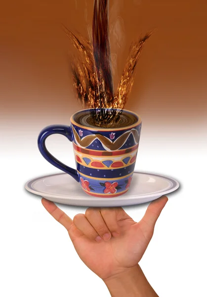 Rozprysk kawy. — Zdjęcie stockowe