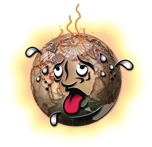 stock image Hot Earth Head.