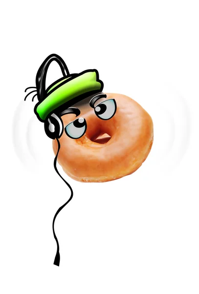 Hombre música donut. —  Fotos de Stock