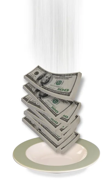 Cash Falling. — Stock Photo, Image