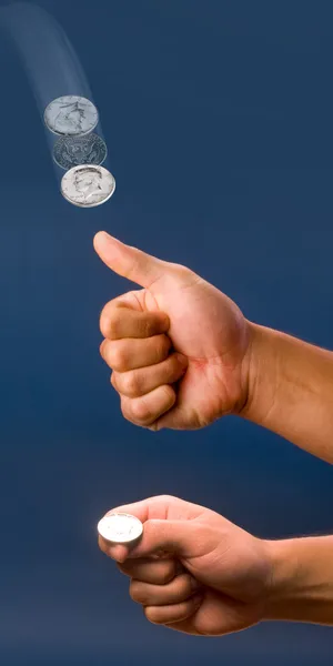 Coin Toss — Stock Photo, Image