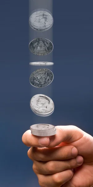 동전 던지기 — 스톡 사진