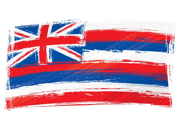 Bandeira do Havaí Grunge — Vetor de Stock