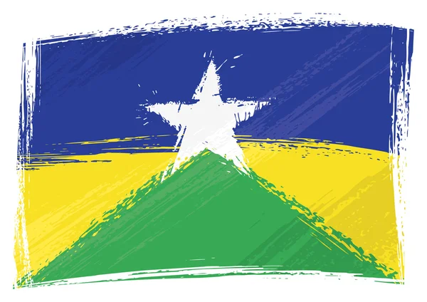 Grunge Rondônia flagga — Stock vektor