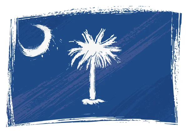 Прапор Південної Кароліни гранж — стоковий вектор