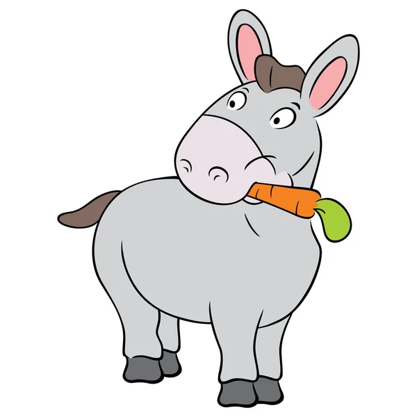 Cute donkey — Stock Vector
