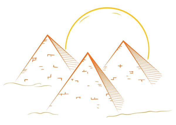 Trois pyramides — Image vectorielle