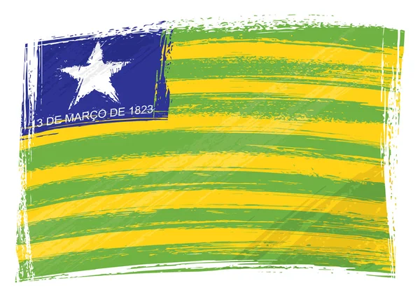 Bandera Grunge Piaui — Archivo Imágenes Vectoriales