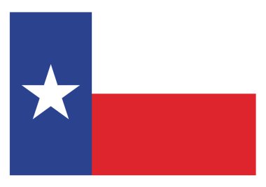 Vector texas flag clipart