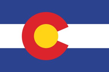 Vector Colorado flag clipart