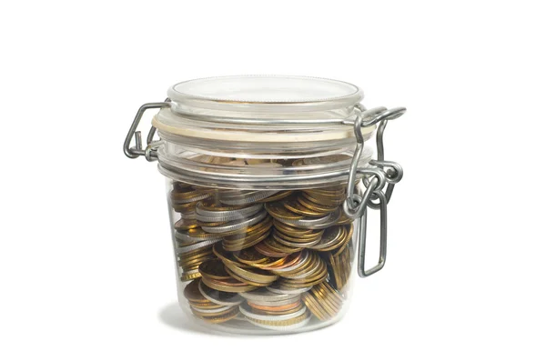 Dinheiro em um jarro — Fotografia de Stock