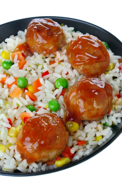 Polpette con riso e verdure — Foto Stock