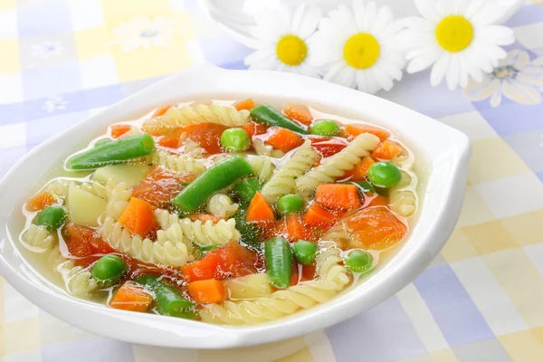 Δίαιτα σούπα λαχανικών με ζυμαρικά — Φωτογραφία Αρχείου