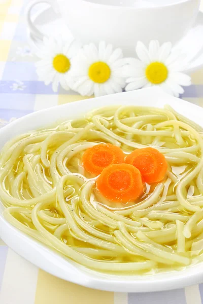 Zuppa di noodle di pollo — Foto Stock
