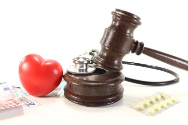 Medical law with heart clipart