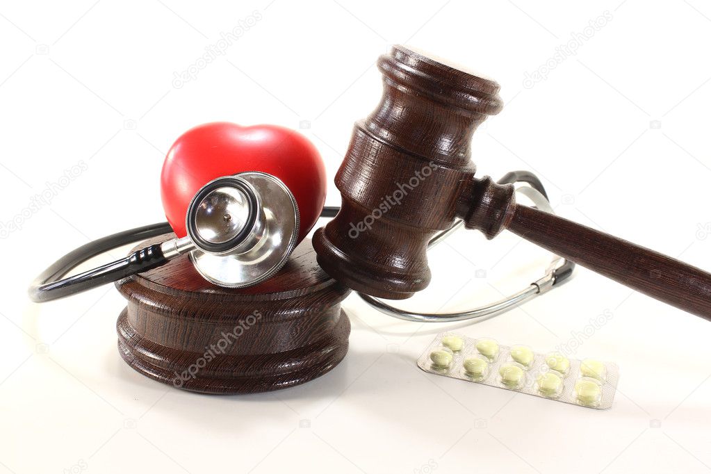 Medical law with stethoscope
