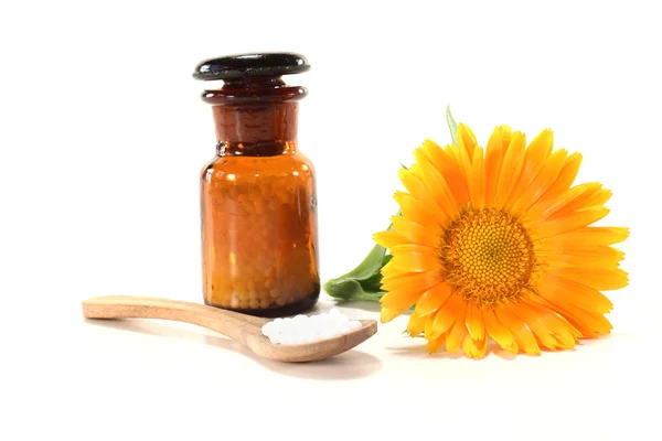 Homeopathy with globules — Stock Photo, Image