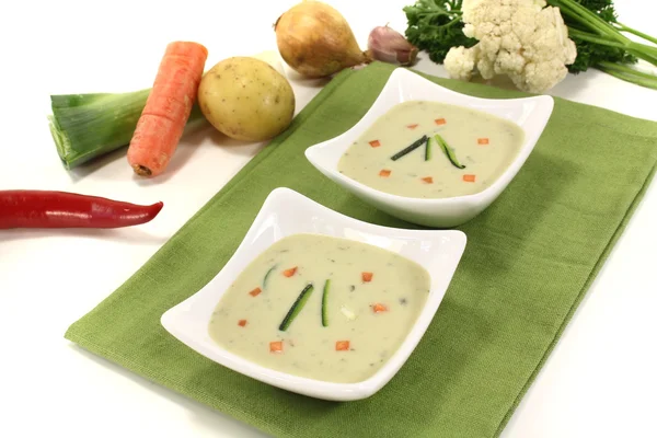 Овощной суп с морковью — стоковое фото