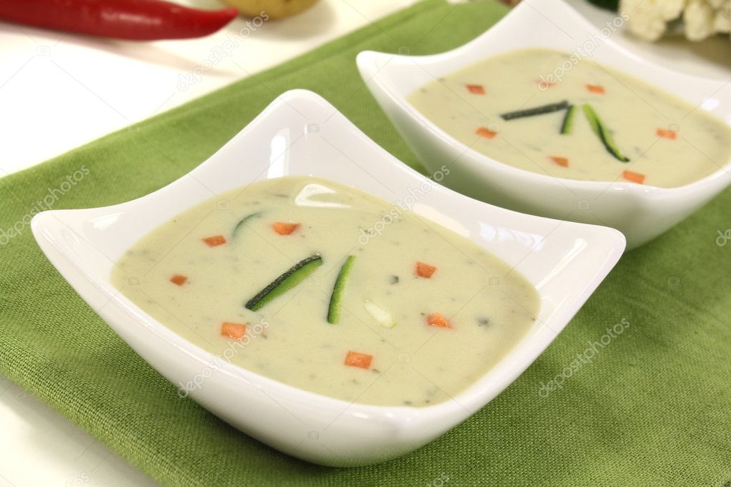Delicious fresh vegetable soup