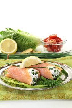 Salmon rolls clipart