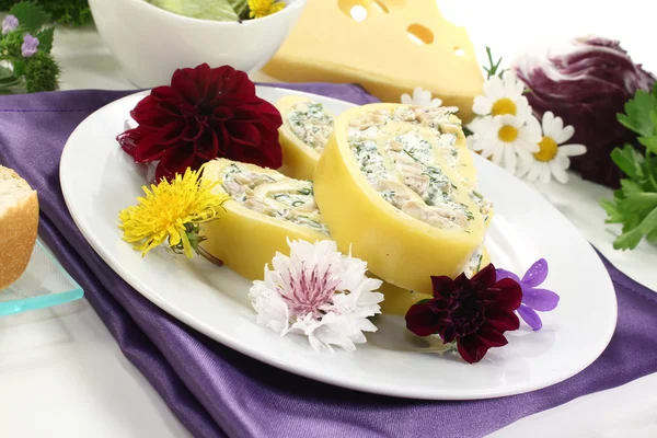 Смачний сир рулонах — стокове фото