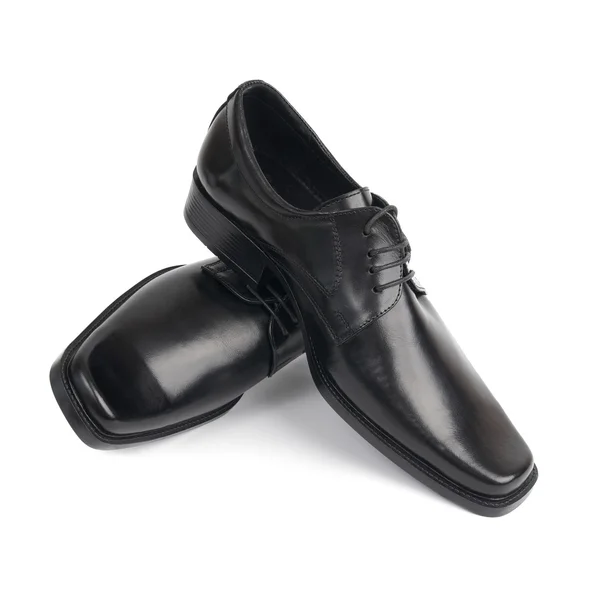 Par de sapatos pretos masculinos — Fotografia de Stock