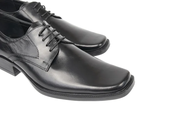 Czarne buty męskie — Zdjęcie stockowe