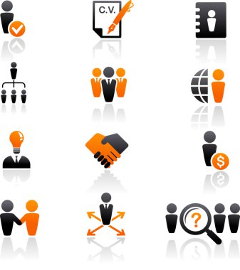 Collection of human resources icons clipart