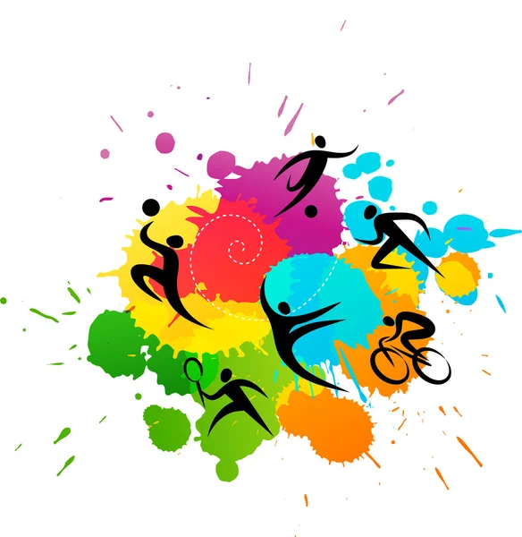 Sport achtergrond - kleurrijke vectorillustratie — Stockvector