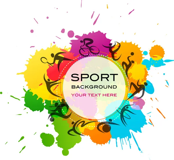 Fond sportif - illustration vectorielle colorée — Image vectorielle