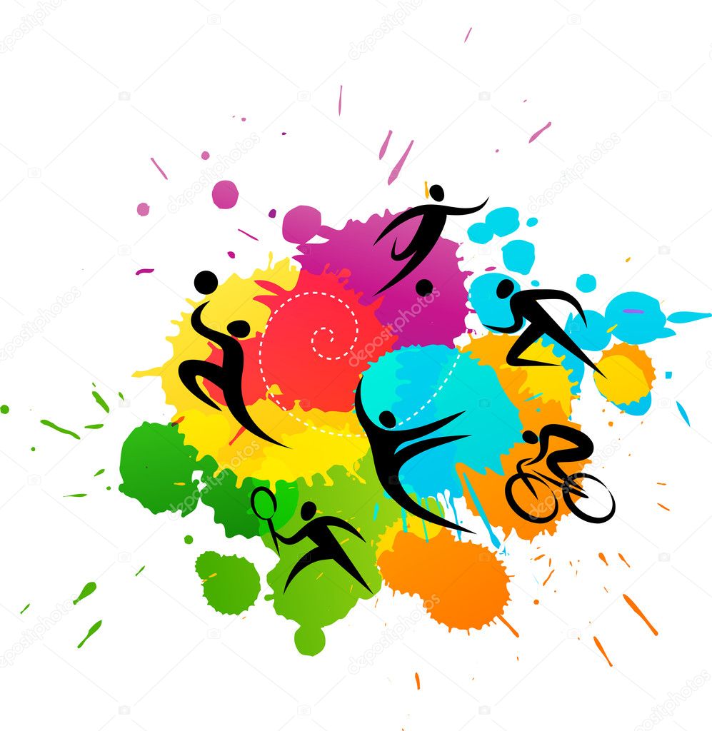 Sport background - colorful vector illustration Stock Vector by ©marish  10818730