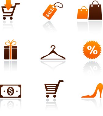 Collection of shopping icons clipart