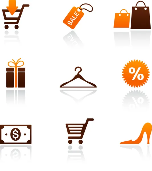 Collection of shopping icons — Stock Vector