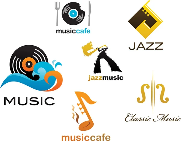 Coleção de ícones e elementos musicais — Vetor de Stock